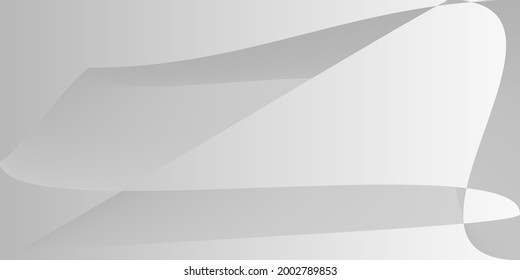 Grey Layers Smooth Digital Office Background. Silver Dynamic Metallic Fluid Illustration. Technology Modern Shape Gray Horizontal Lines. Futuristic Monochromatic Alluminium Minimal Gradient Mesh.