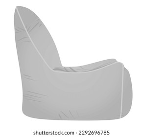 Grey lazy bag. vector illustration