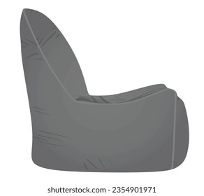 Grey lazy bag. vector illustration