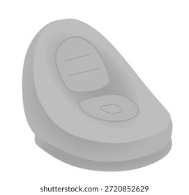 Grey lazy bag. vector illustration