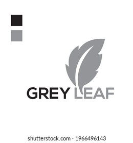 GRAY LEAF__logo ist ein Naturlogo zum Blatt. Sie können es für Naturdesign oder -logo verwenden