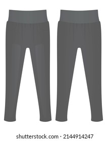 Pantalones ajustados de piernas grises. ilustración vectorial
