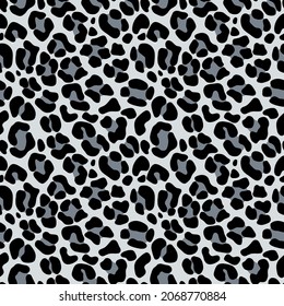 Grey leopard print, eps 8