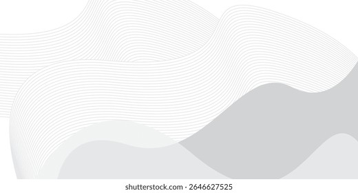 Ilustración vectorial de diseño moderno de fondo de línea blanca abstracta de luz gris