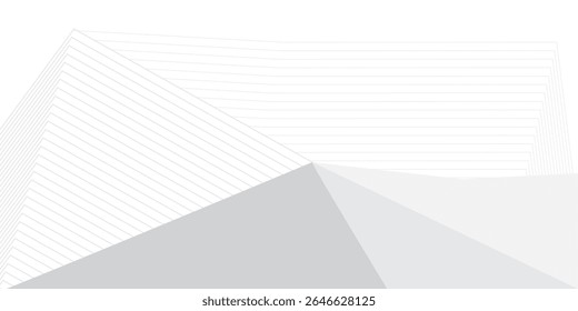 luz cinzenta abstrata linha branca plano de fundo design moderno Vetor ilustração