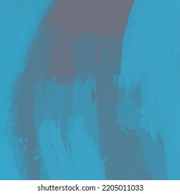 Grey and light blue abstract brush stroke texture grunge background. Square vector wallpaper banner