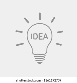 grey light bulb idea sing vector illustration EPS10
