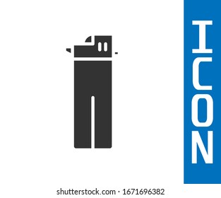 Grey Lighter icon isolated on white background.  Vector Illustration