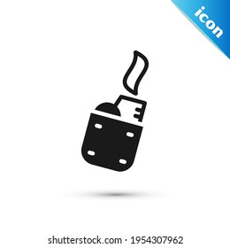 Grey Lighter icon isolated on white background.  Vector