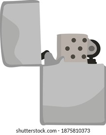 Iluminador gris, ilustración, vector sobre fondo blanco
