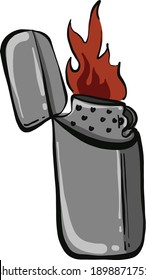 Iluminador gris, ilustración, vector sobre un fondo blanco.