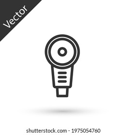 Grey line Angle grinder icon isolated on white background. Vector