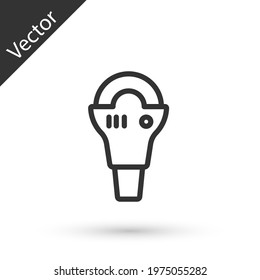 Grey line Angle grinder icon isolated on white background. Vector