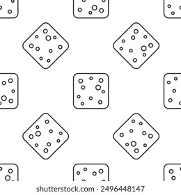 Grey line Beer bubbles icon isolated seamless pattern on white background.  Vector