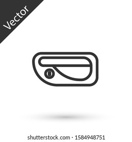 Grey line Car door handle icon isolated on white background.  Vector Illustration