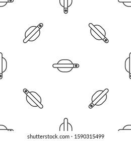 Grey line Car door handle icon isolated seamless pattern on white background.  Vector Illustration