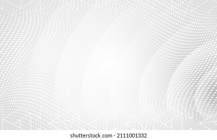 Grey Line Design Wall Background. Bright Motion Graphic Shape Design. Pastel Elegant Abstract Wave Wallpaper. Grayscale Clean Vector Template Background.