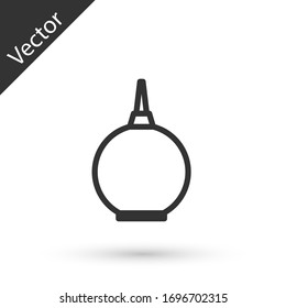 Grey line Enema icon isolated on white background. Enema with a plastic tip. Medical pear. Vector Illustration