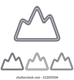 Grey line exploration logo design set