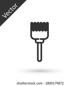 Grey line Hairbrush icon isolated on white background. Comb hair sign. Barber symbol. Vector Illustration