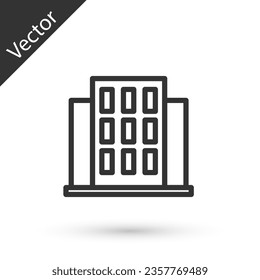 Grey line House icon isolated on white background. Home symbol.  Vector