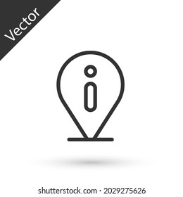 Grey line Information icon isolated on white background.  Vector