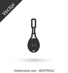 Graue Linie Küche Whisk Symbol einzeln auf weißem Hintergrund. Kochutensilien, Ei Beater. Farbzeichen. Symbol für Lebensmittelmischung. Vektorgrafik.