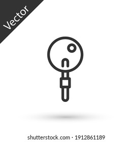Grey line Lollipop icon isolated on white background. Food, delicious symbol. Vector.