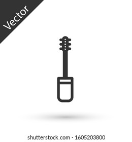 Grey line Mascara brush icon isolated on white background.  Vector Illustration