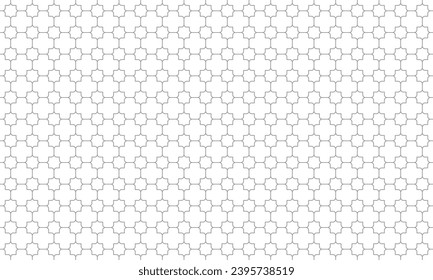 Grey line moroccan cross seamless pattern. Vector Repeating Texture.