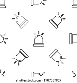 Grey line Motion sensor icon isolated seamless pattern on white background. Vector