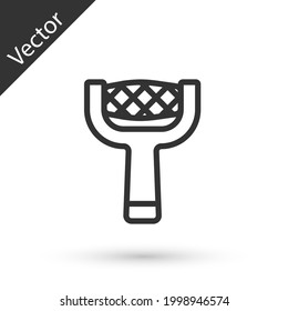 Icono de archivo de cola gris aislado en fondo blanco. Herramienta de manicura.  Vector