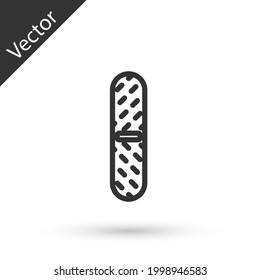 Graue Linie Nagelfeile Symbol einzeln auf weißem Hintergrund. Maniküre.  Vektorgrafik