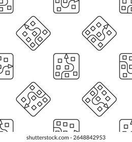 Línea gris Icono de red neuronal aislado sin patrón sobre fondo blanco. Inteligencia artificial AI. Vector