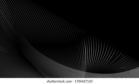 Grey line on black. Minimal design. Cover design template, business flyer layout, wallpaper