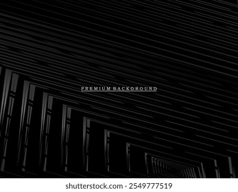 Grey line on black. Minimal design. Cover design template, business flyer layout, wallpaper.
