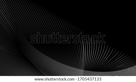 Grey line on black. Minimal design. Cover design template, business flyer layout, wallpaper