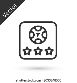 Grey line Online poker table game icon isolated on white background. Online casino.  Vector