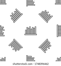 Graue Linie Pie Diagramm Infografik Symbol einzeln nahtlos Muster auf weißem Hintergrund. Diagramm Diagramm Diagramm Zeichen. Vektorgrafik