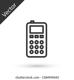 Grey line Remote control icon isolated on white background.  Vector Illustration