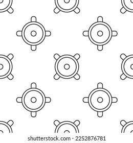Grey line Stereo speaker icon isolated seamless pattern on white background. Sound system speakers. Music icon. Musical column speaker bass equipment.  Vector
