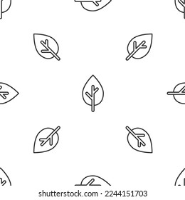 Grey line Tree icon isolated seamless pattern on white background. Forest symbol.  Vector