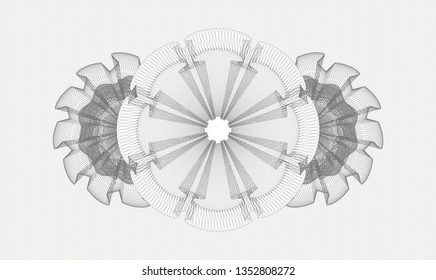 Grey linear rosette