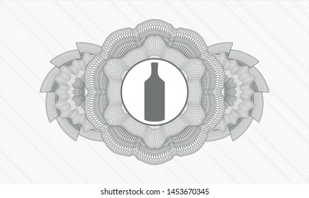 Grey linear rosette with bottle icon inside