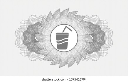 Grey linear rosette with soda icon inside