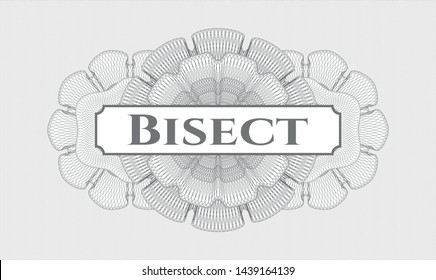 Grey linear rosette with text Bisect inside