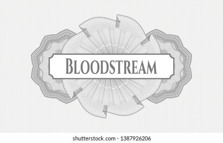 Grey linear rosette with text Bloodstream inside