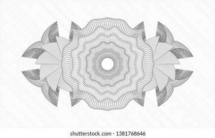Grey linear rosette. Vector Illustration. Detailed.
