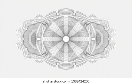 Grey linear rosette. Vector Illustration. Detailed.
