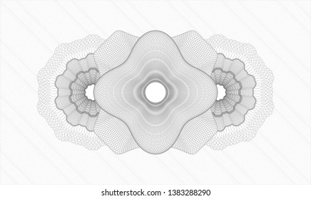 Grey linear rosette. Vector Illustration. Detailed.